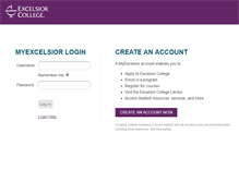 Tablet Screenshot of mycourses.excelsior.edu